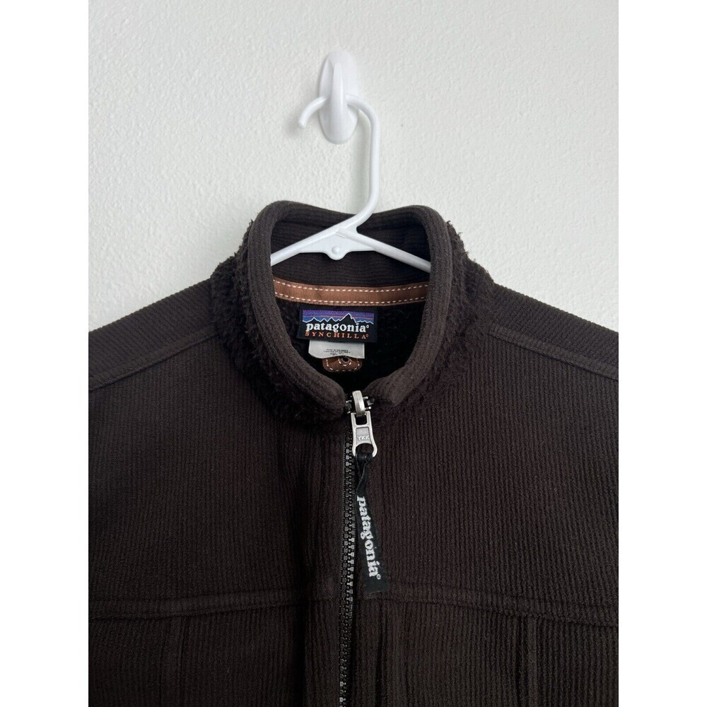 Patagonia Synchilla Jacket Women’s XS Full Zip Ribbed Knit Brown Outdoors Hike - Picture 2 of 9